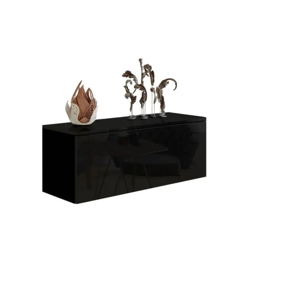 Zestawy Mebli Do Salonu|Szafki Rtv>BROMARKT Czarna szafka pod telewizor 105 cm PREMIUM czarny