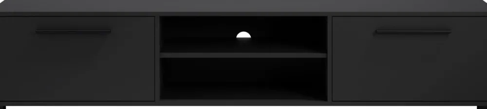 Zestawy Mebli Do Sypialni|Szafki Rtv>GiB Meble Czarna szafka RTV 190 cm do salonu MAXIDO czarny
