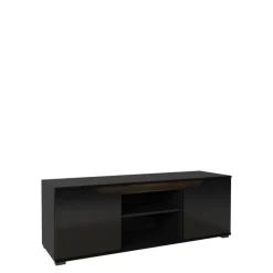 Szafki Rtv>Lempert Czarna szafka RTV pod telewizor 135 cm LANDARE połysk