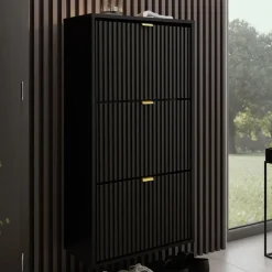 Szafki Na Buty|Garderoby>KIER Czarna szafka wisząca na buty 59 cm LEVO czarny