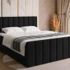 Łóżka Małżeńskie|Łóżka Ze Stelażem>BROMARKT Czarne łóżko do sypialni kontynentalne 160x200 cm z pojemnikiem DENVER DUO