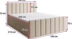 Łóżka Małżeńskie|Łóżka Ze Stelażem></noscript>BROMARKT Czarne łóżko do sypialni kontynentalne 160x200 cm z pojemnikiem DENVER DUO