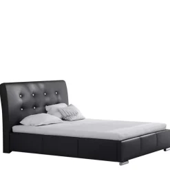 Łóżka Młodzieżowe|Łóżka Dziecięce>Gruszka Czarne łóżko tapicerowane 120x200 WILNO