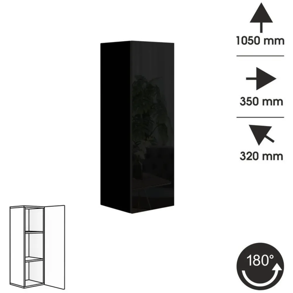 Meblościanki>BROMARKT Czarne meble do salonu PREMIUM czarny