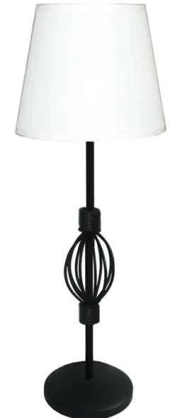 Oświetlenie Sypialni|Oświetlenie Salonu>Candellux Lighting Czarno biała lampa stołowa Rosette