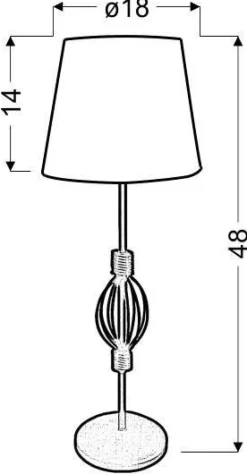 Oświetlenie Sypialni|Oświetlenie Salonu>Candellux Lighting Czarno biała lampa stołowa Rosette