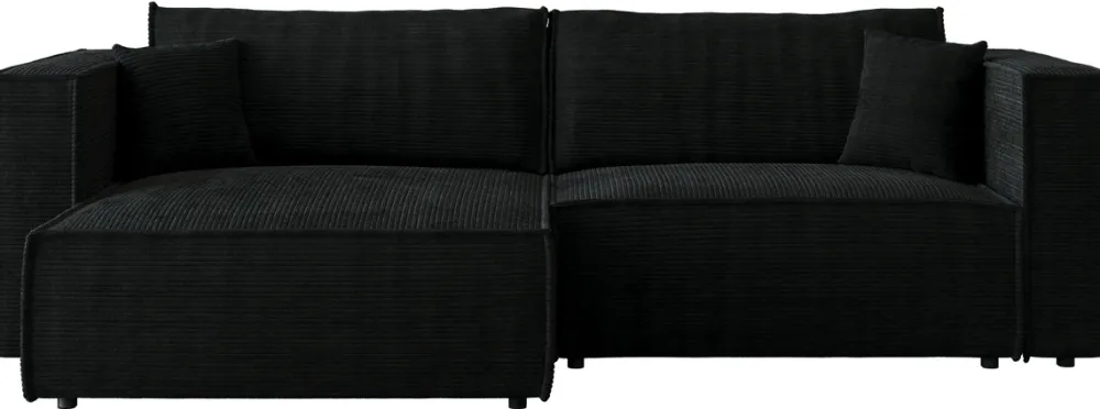 Meble Dla Dzieci|Meble Młodzieżowe>BROMARKT Czarny narożnik do salonu z funkcją spania MIZARU