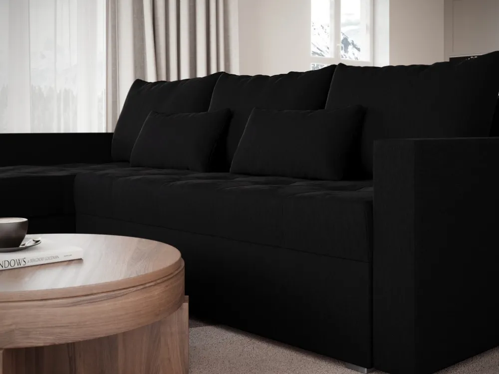 Meble Dla Dzieci|Meble Młodzieżowe>BROMARKT Czarny narożnik do salonu HOT L