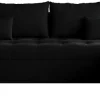 Narożniki>BROMARKT Czarny narożnik do salonu z funkcją spania HOT U SLIM rozkładany