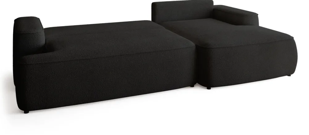 Meble Dla Dzieci|Narożniki>BROMARKT Czarny nowoczesny narożnik do salonu CARMELLO boucle