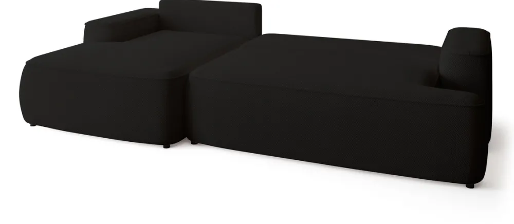 Meble Dla Dzieci|Meble Młodzieżowe>BROMARKT Czarny nowoczesny narożnik rozkładany do salonu CARMELLO