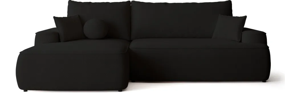 Meble Dla Dzieci|Meble Młodzieżowe>BROMARKT Czarny nowoczesny narożnik rozkładany do salonu CARMELLO