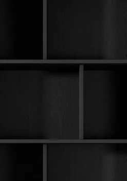 Regały Na Książki|Regały Biurowe></noscript>LASKI regał na książki do nowoczesnego salonu LEONTE czarny