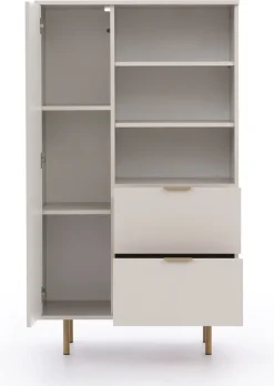 Regały Na Książki|Zestawy Mebli Do Salonu>GiB Meble Czarny regał z półkami do salonu 80 cm NAMASTE