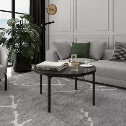 Ławy I Stoliki>GiB Meble stolik kawowy na metalowych nogach ETA III czarny