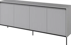 Komody|Zestawy Mebli Do Salonu>lenart. Czterodrzwiowa komoda do salonu z ryflowanymi frontami TREND