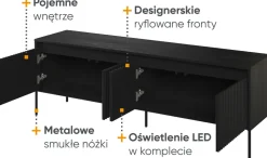 Zestawy Mebli Do Salonu|Szafki Rtv></noscript>lenart. Czterodrzwiowa szafka RTV w stylu nowoczesnym 167 cm TREND czarny