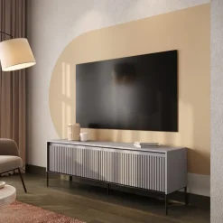 Zestawy Mebli Do Salonu|Szafki Rtv></noscript>lenart. Czterodrzwiowa szafka RTV w stylu nowoczesnym 167 cm TREND czarny