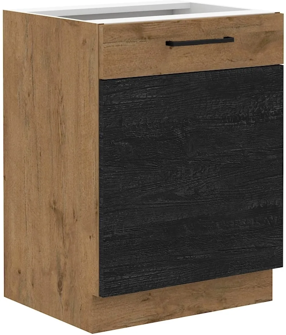 Meble Kuchenne>Lempert Dolna szafka kuchenna 60 cm VIKI ciemne drewno