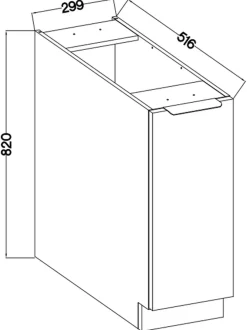 Meble Kuchenne></noscript>Lempert Dolna szafka kuchenna CARGO 30 cm MARGARET orzech okapi