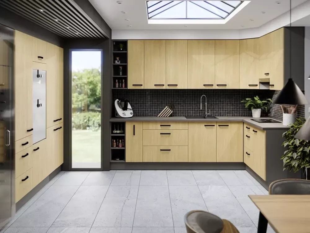 Meble Kuchenne>Lempert Dolna szafka kuchenna z koszem CARGO 15 cm SUNSHINE