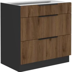 Meble Kuchenne>Lempert Dolna szafka kuchenna z szufladami 80 cm MARGARET orzech okapi