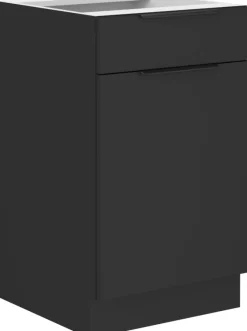 Meble Kuchenne>Lempert Dolna szafka kuchenna z szufladą 50 cm SELENA cichy domyk czarny