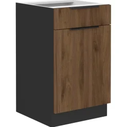 Meble Kuchenne>Lempert Dolna szafka kuchenna z szufladą 50 cm MARGARET orzech okapi