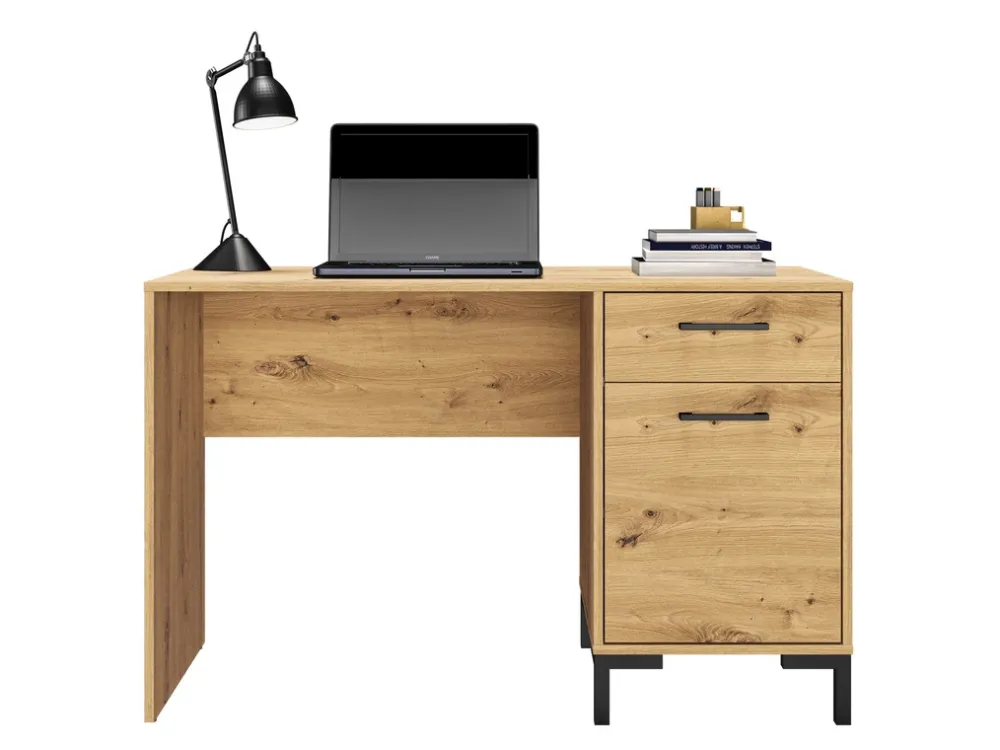 Biurka|Zestawy Mebli Do Salonu>ML Meble Drewniane biurko 120x51 cm NEVIO dąb artisan