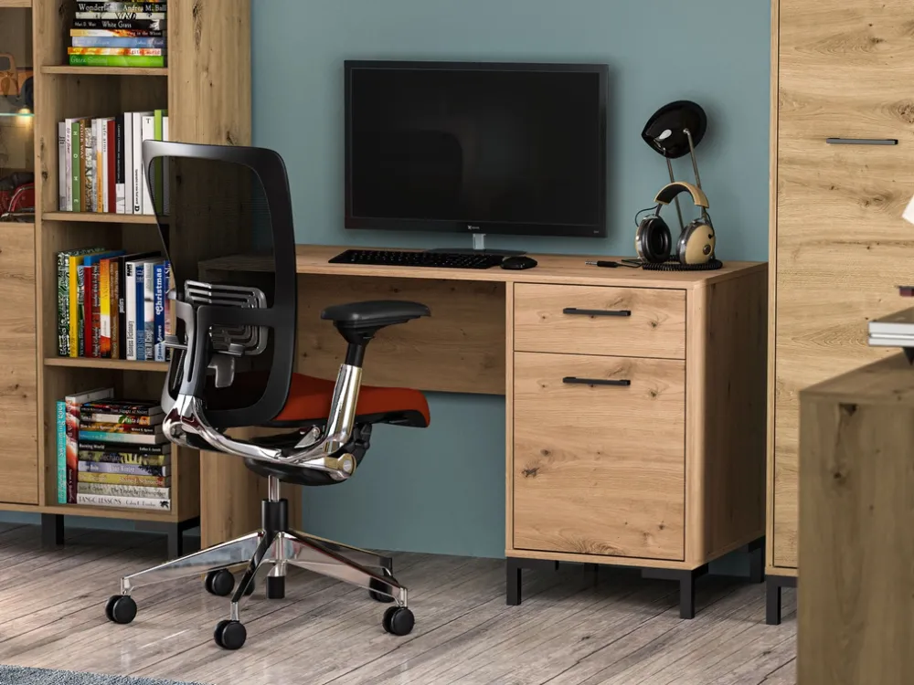 Biurka|Zestawy Mebli Do Salonu>ML Meble Drewniane biurko 120x51 cm NEVIO dąb artisan