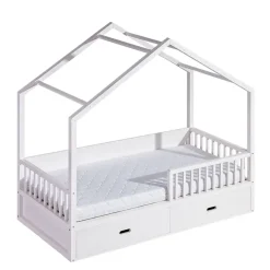 Łóżka Młodzieżowe|Łóżka Dziecięce>DOLMAR Drewniane łóżko dziecięce domek 90x200 cm VELTI szuflady