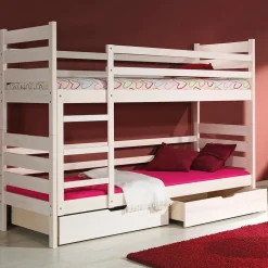 Łóżka Młodzieżowe|Łóżka Dziecięce>DOLMAR Drewniane łóżko piętrowe dla dzieci 190x80 cm DIEZA