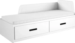 Łóżka Dziecięce|Łóżka Z Zagłówkiem>DOLMAR Drewniane łóżko rozkładane do pokoju młodzieżowego 80x200 cm MIRIA biały sosna biała