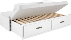 Łóżka Dziecięce|Łóżka Z Zagłówkiem>DOLMAR Drewniane łóżko rozkładane do pokoju młodzieżowego 80x200 cm MIRIA biały sosna biała
