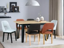 Krzesła Drewniane|Krzesła>DREWMIX Drewniane nowoczesne tapicerowane krzesło jadalniane MESTE