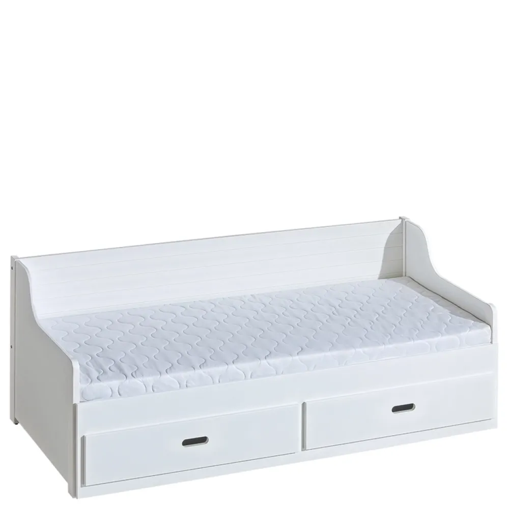 Meble Dla Dzieci|Łóżka Młodzieżowe>DOLMAR Drewniane rozkładane łóżko dziecięce 160x200 cm SELLO biały