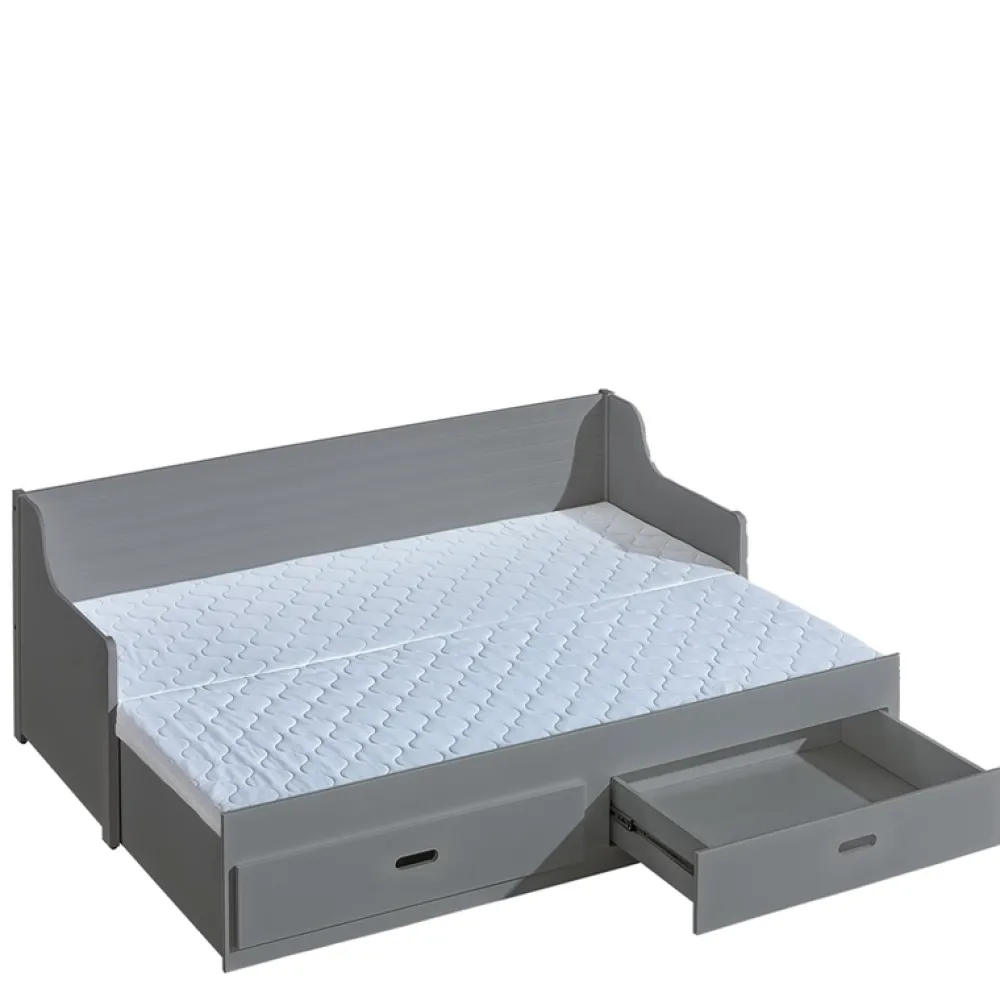 Meble Dla Dzieci|Łóżka Młodzieżowe>DOLMAR Drewniane rozkładane łóżko dziecięce 160x200 cm SELLO biały