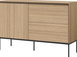 Komody>lenart. Drewnopodobna komoda z szufladami do salonu 127 cm VISSO