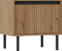 Zestawy Mebli Do Salonu|Szafki Nocne>Lempert Drewnopodobna szafka nocna 52 cm z szufladą OMEGA dąb evoke