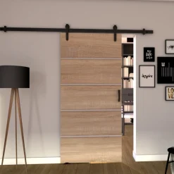 Drzwi Przesuwne>przesuwne.com Drzwi przesuwne do garderoby 70 cm SEFAL dąb sonoma