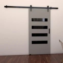 Drzwi Przesuwne>przesuwne.com Drzwi przesuwne do pokoju garderoby 90 cm CRISTO szary