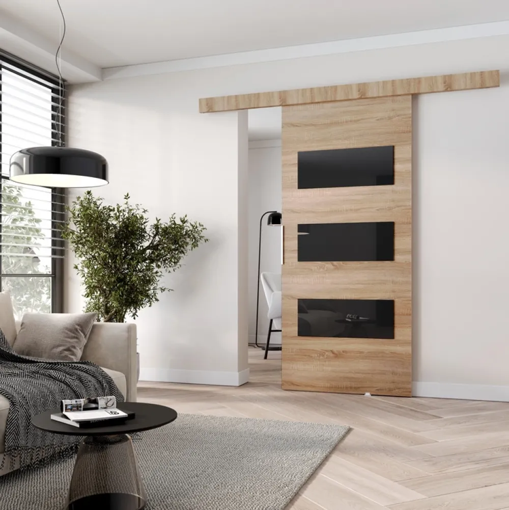 Drzwi Przesuwne>przesuwne.com Drzwi przesuwne do pokoju 80 ALEX dąb sonoma