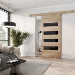 Drzwi Przesuwne>przesuwne.com Drzwi przesuwne sonoma 80 FELIX dąb sonoma