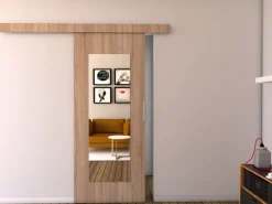 Drzwi Przesuwne>przesuwne.com Drzwi przesuwne z lustrem 100 sonoma IRINA dąb sonoma