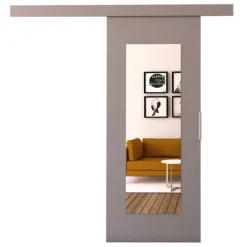 Drzwi Przesuwne>przesuwne.com Drzwi przesuwne z lustrem 80 szare IRINA szary