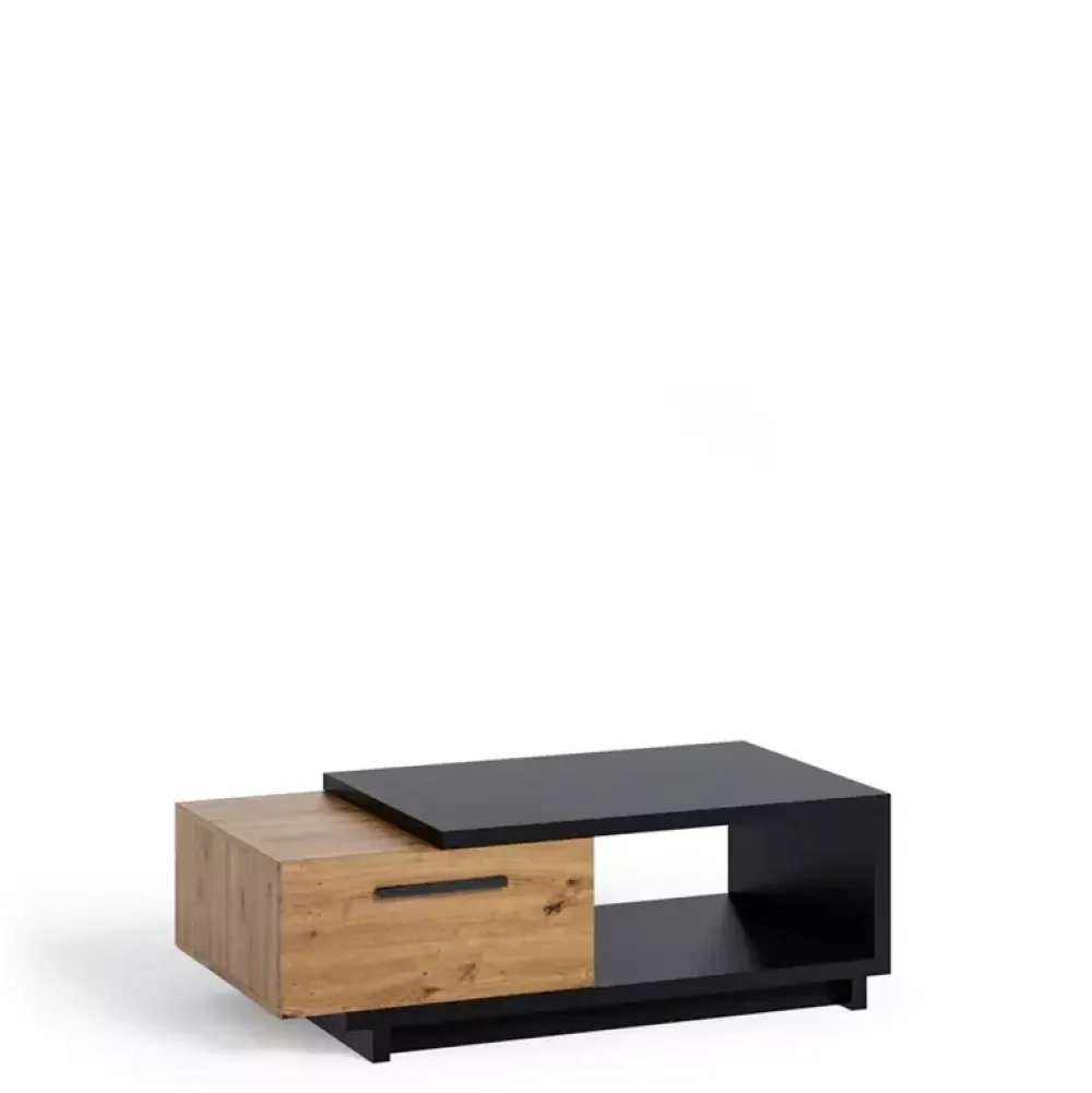 Meble Dla Dzieci|Meble Młodzieżowe>GiB Meble Duża ława do salonu 120 cm Dąb artisan/czarny mat ISMENA