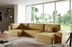 Narożniki>BROMARKT Duża kanapa narożna do salonu z funkcją spania w kształcie U CAMILO MAXI