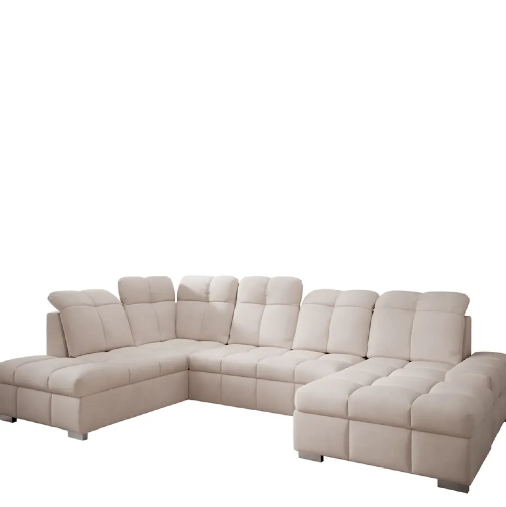 Narożniki>NEXT COLLECTION Duża kanapa narożna z funkcją spania i regulowanymi zagłówkami PERRO