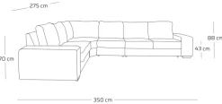 Narożniki></noscript>NEXT COLLECTION Duża kanapa rogowa w stylu nowoczesnym LETO