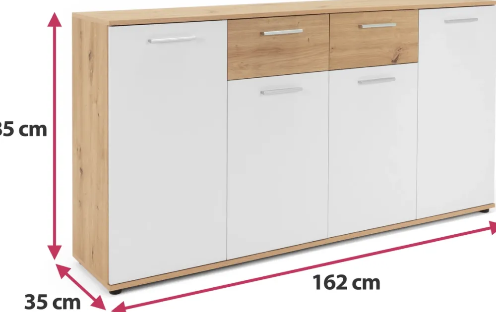 Zestawy Mebli Do Przedpokoju|Komody>Meblohand Duża komoda 160 cm z szufladami pod telewizor JOVITA